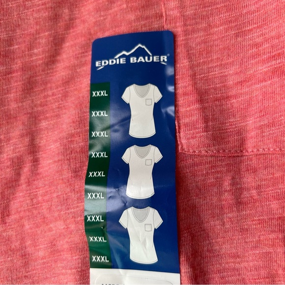 Eddie Bauer women’s v neck t shirt XXXL salmon color new NWT - Picture 6 of 6